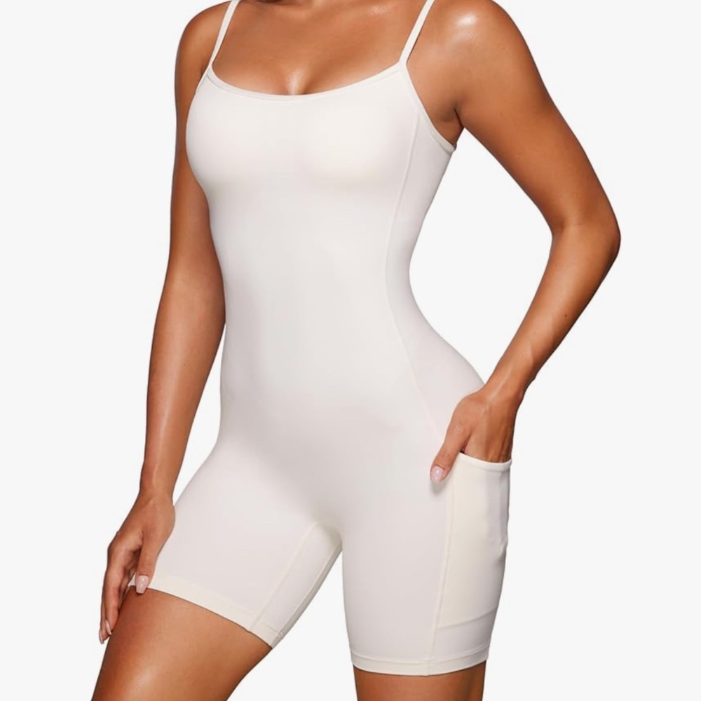 CRZ YOGA Cream Shapewear Bodysuit